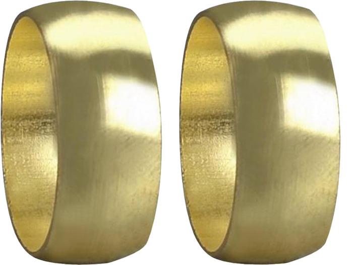 Klemring til kobberrør messing 15 mm 2-pk.