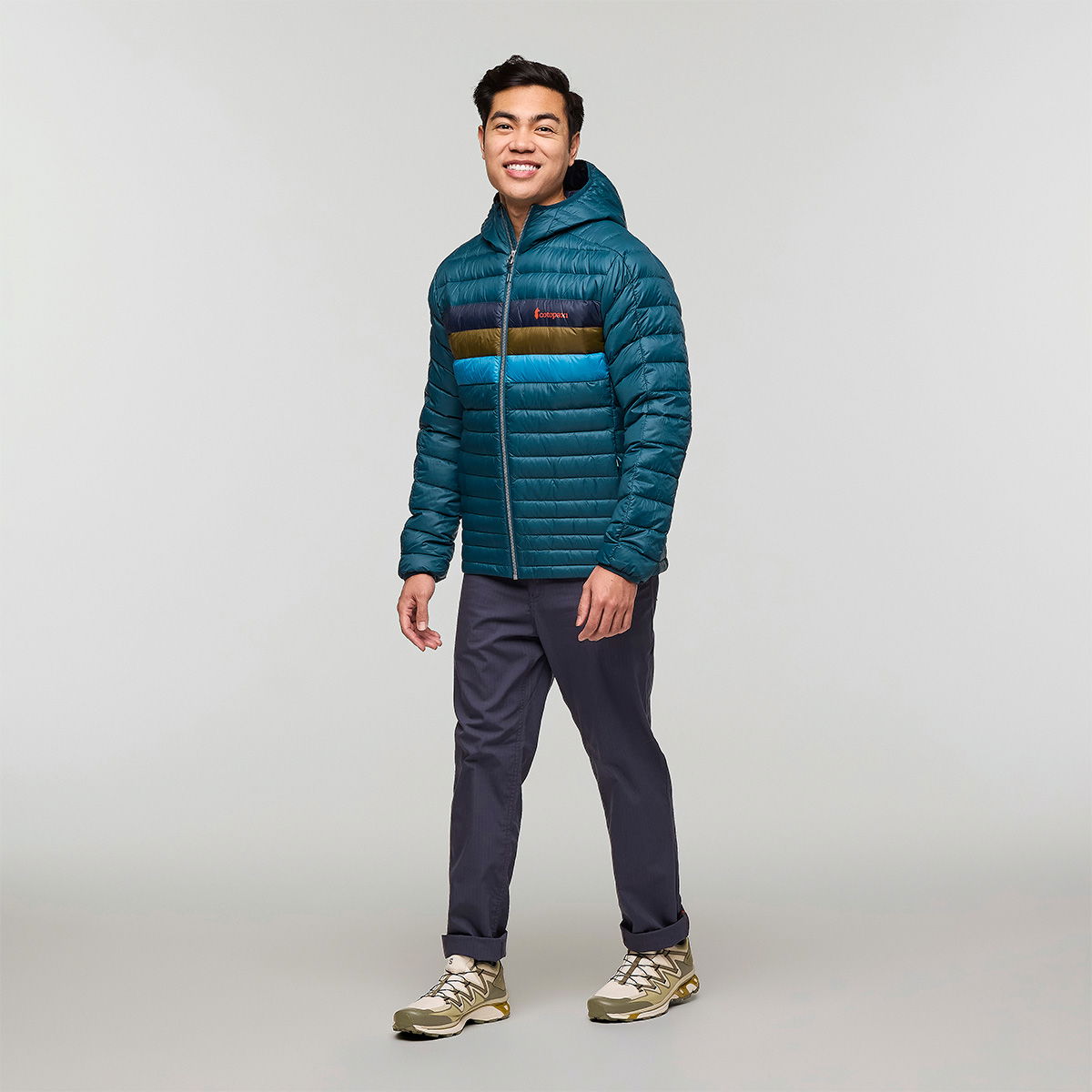Cotopaxi Fuego Down Hooded dunjakke, herre (Abyss Stripes)