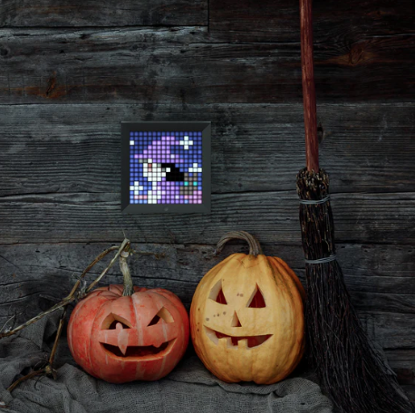 (20x20cm) Digitaler Pixel Bilderrahmen Home Deko Fotorahmen mit App Steuerung (iOS/Android) - Schwarz