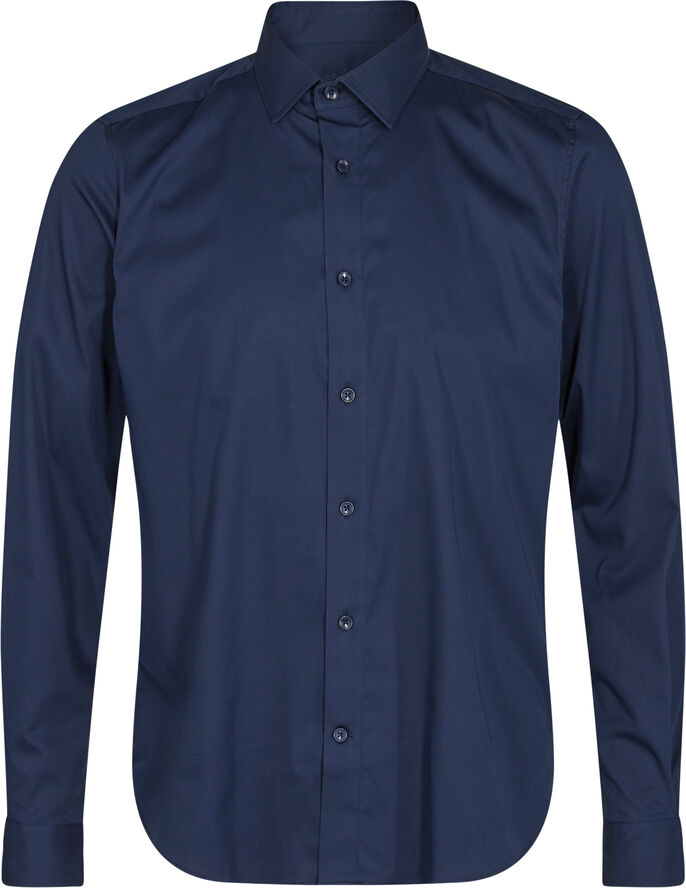 Mos Mosh Gallery Manny Stretch Shirt Navy