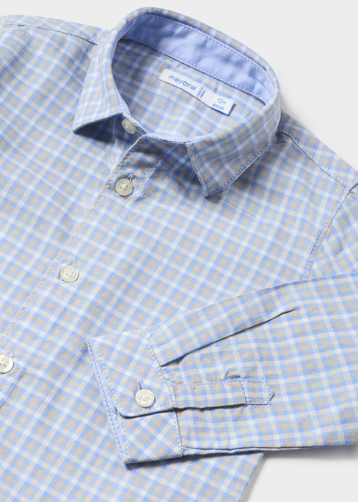 Camisa xadrez de algodão Better Cotton para bebês