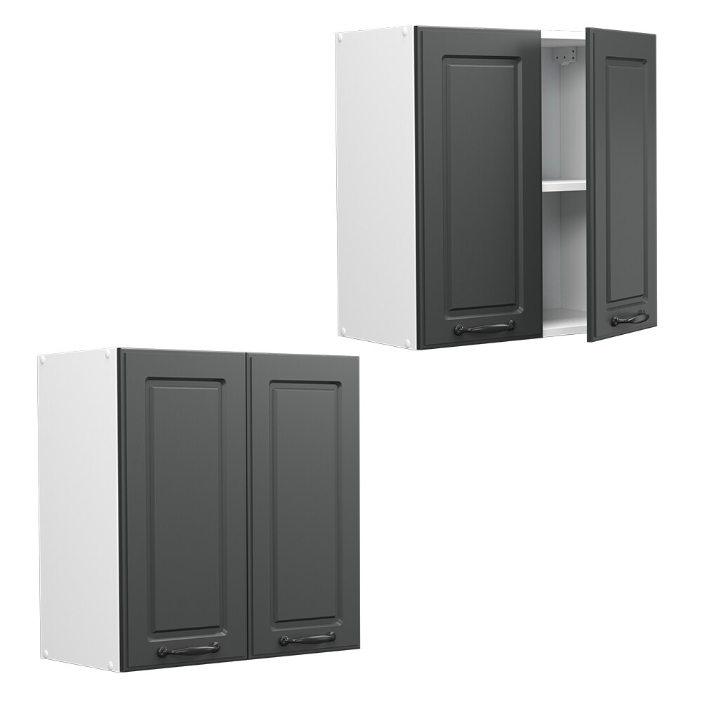 Vicco Hängeschrank Küchenschrank Küchenzeile Landhaus R-Line 60 cm Weiß-Anthrazit