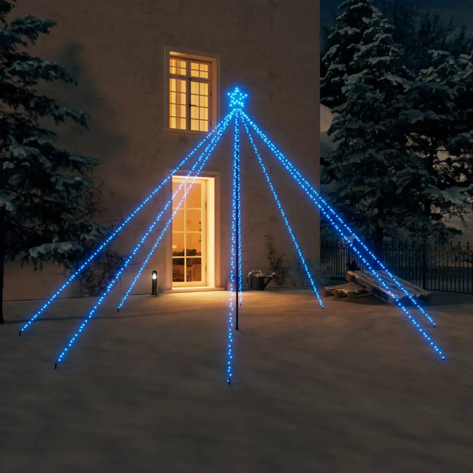 vidaXL - Led-kerstboom - Blauw - IJzer