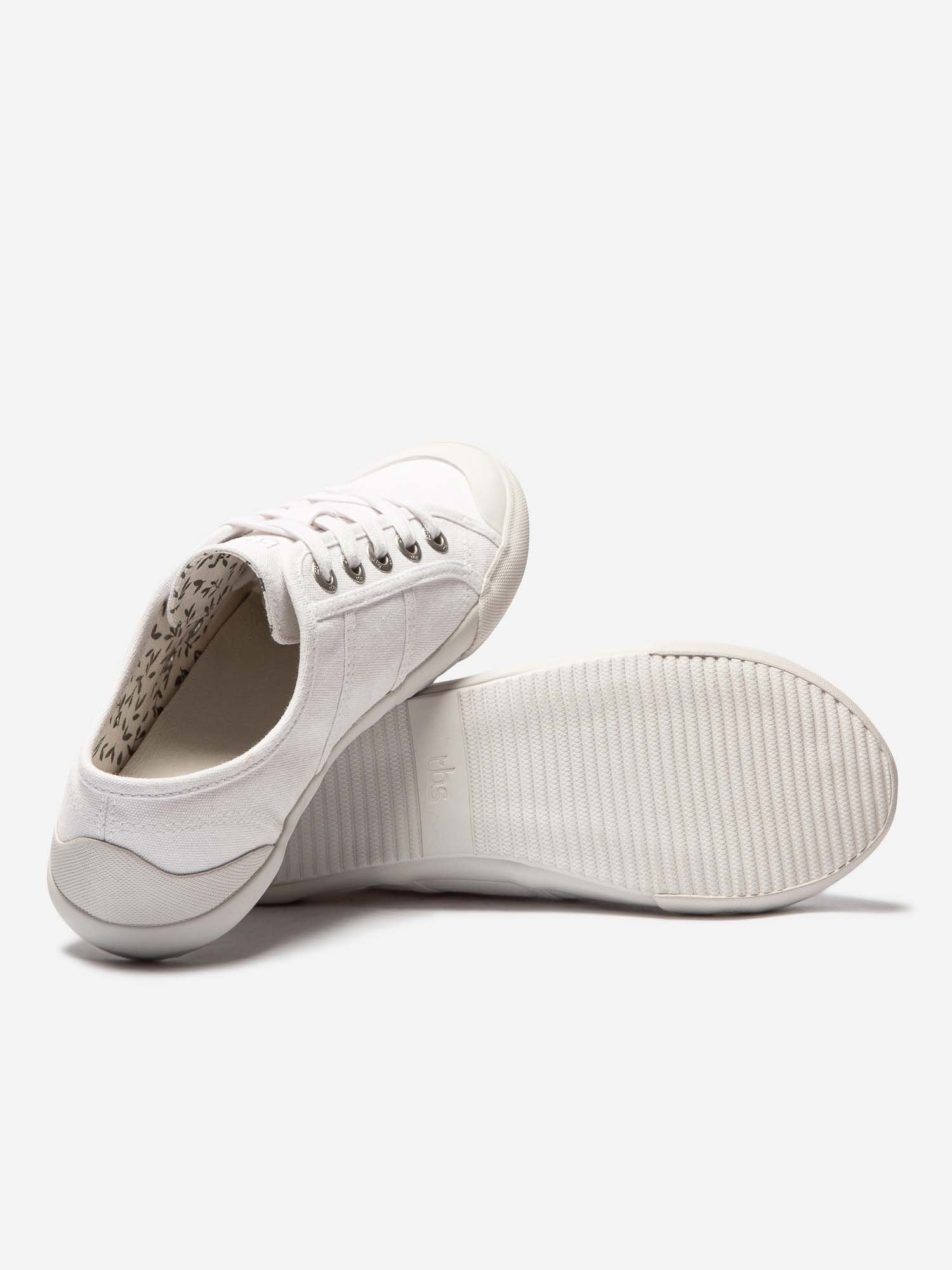 Tennis Femme Confort En Toile Blanche