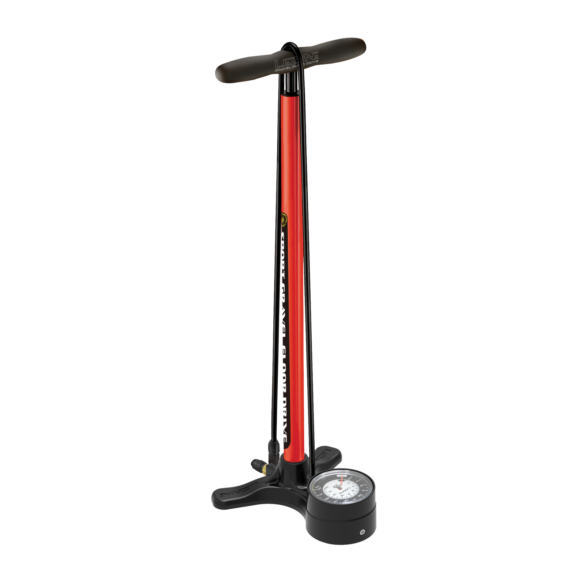 Lezyne Sport Gravel Drive 3.5 Inch Fietspomp Rood