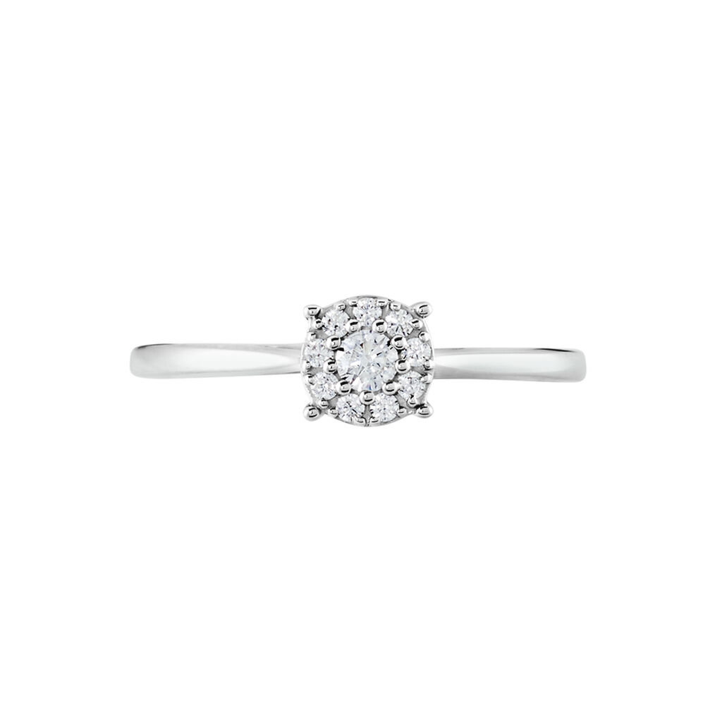Bague Or Blanc Nori Oxyde De Zirconium