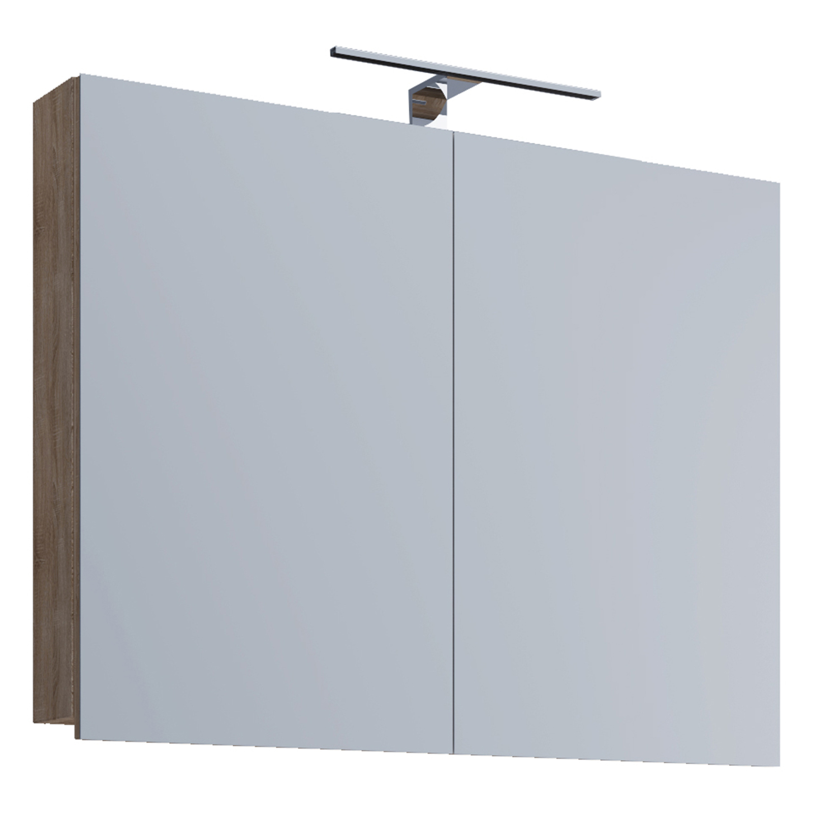 LED-Spiegelschrank BADINOS - Sonoma Eiche - 80 cm