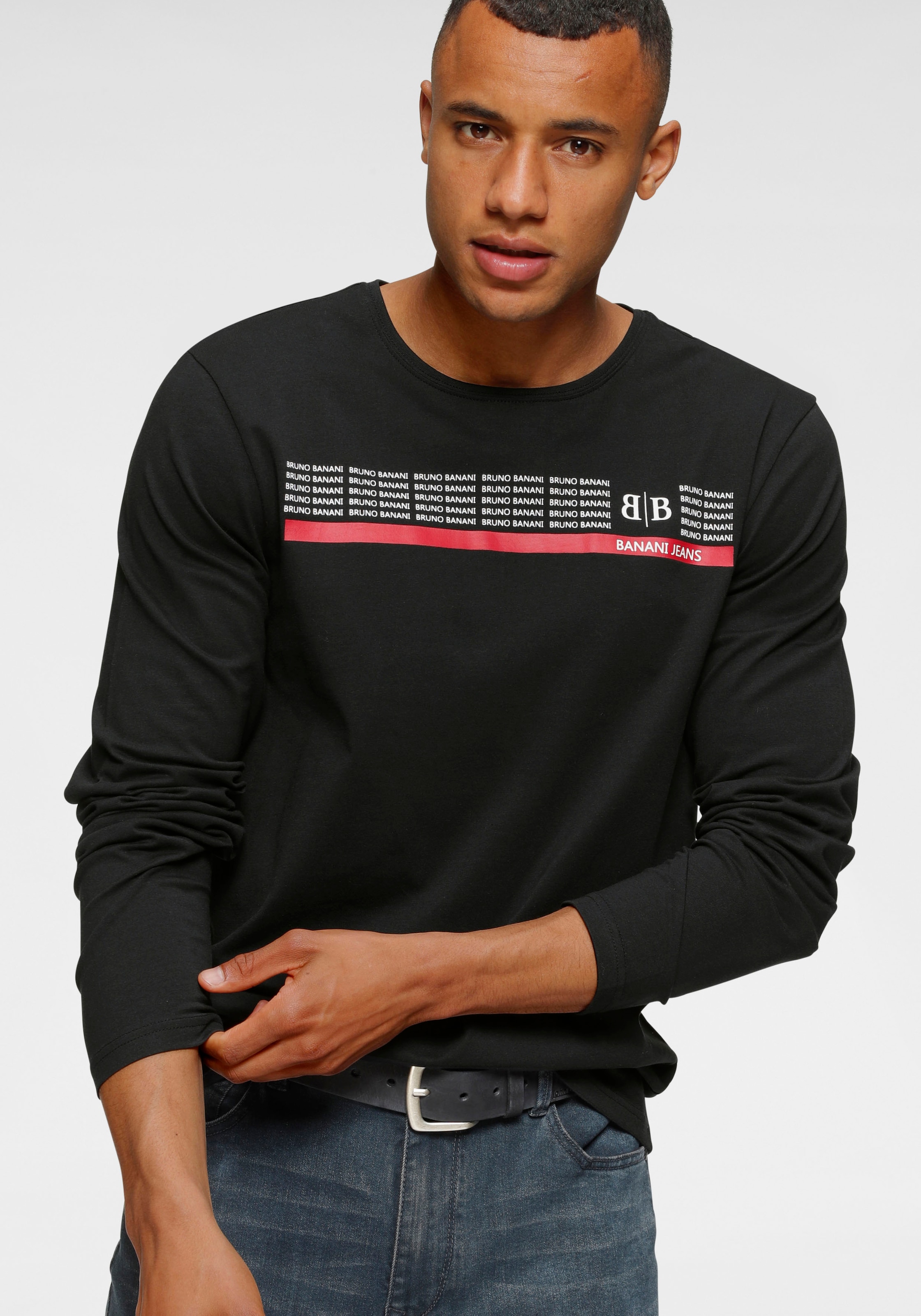 Bruno Banani Langarmshirt , schmal geschnitten,  mit lässigem und peppigem Aufdruck