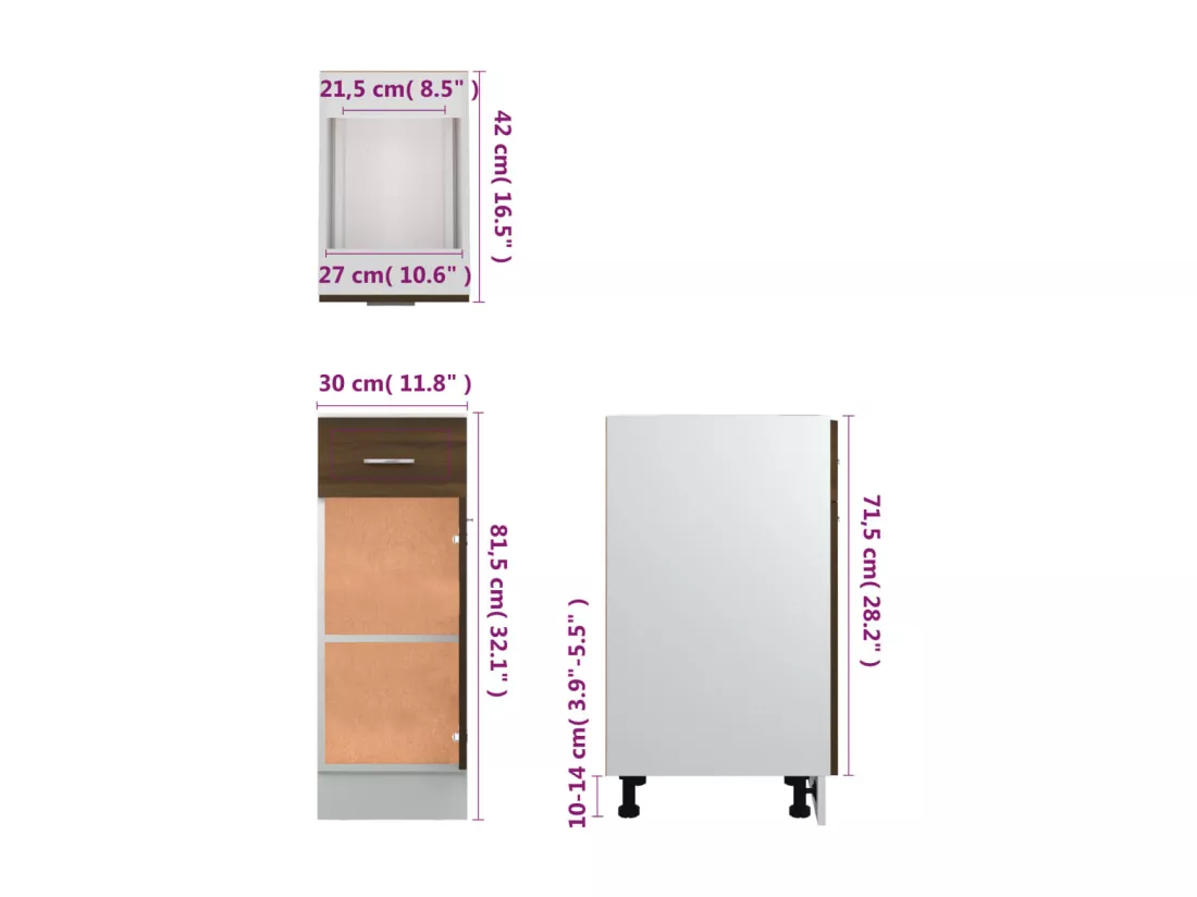 Armoire de plancher à tiroir 