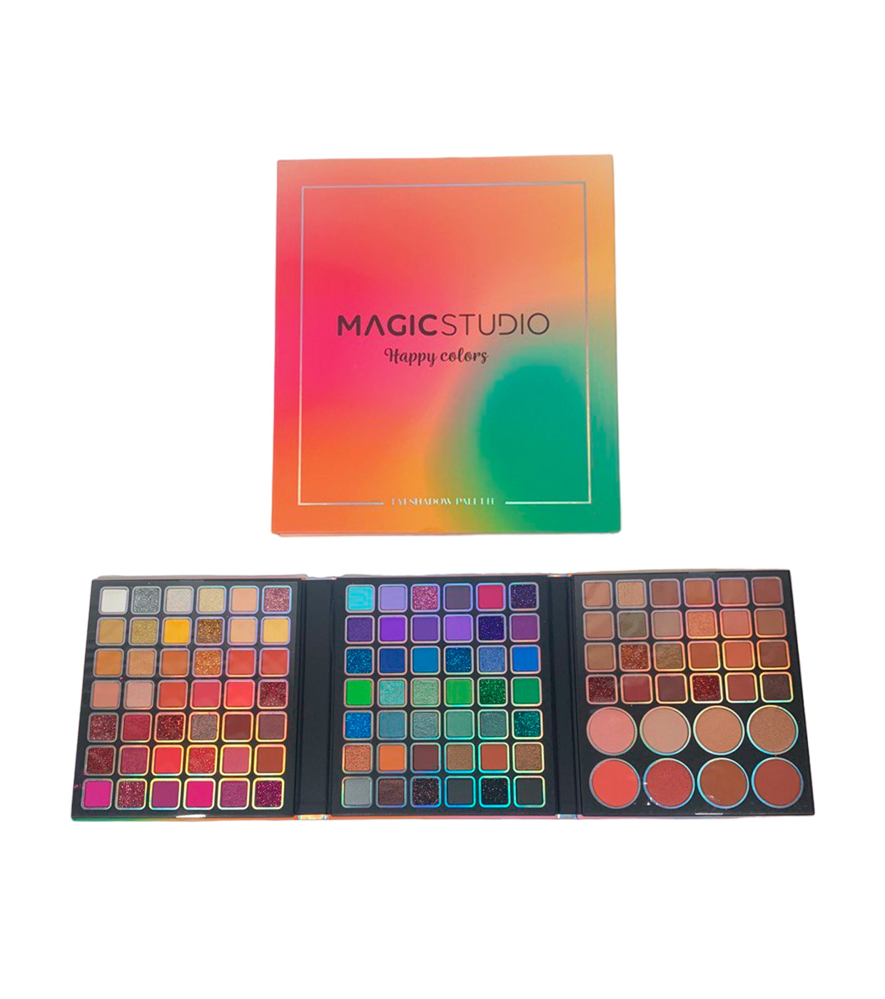 Magic Studio - paleta de sombras para olhos e rosto Happy Colors