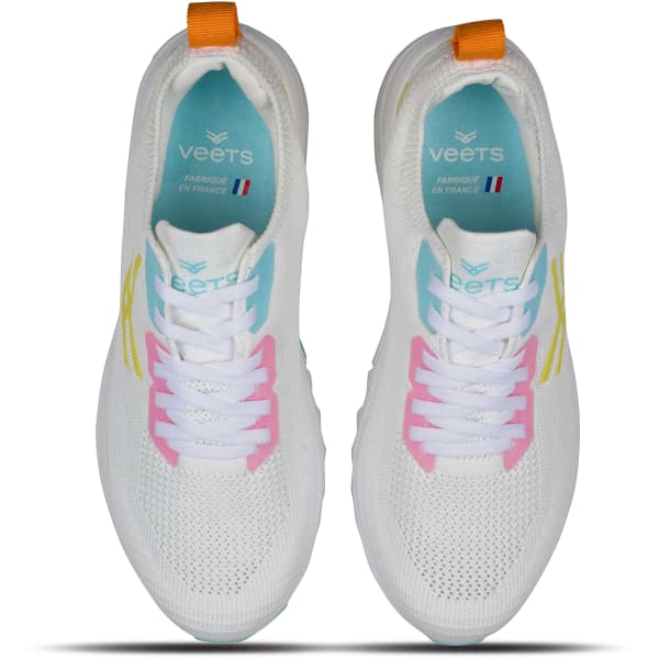 Chaussure running VEETS TRANSITION KNIT MIF1 W BLANC/JAUNE/ROSE