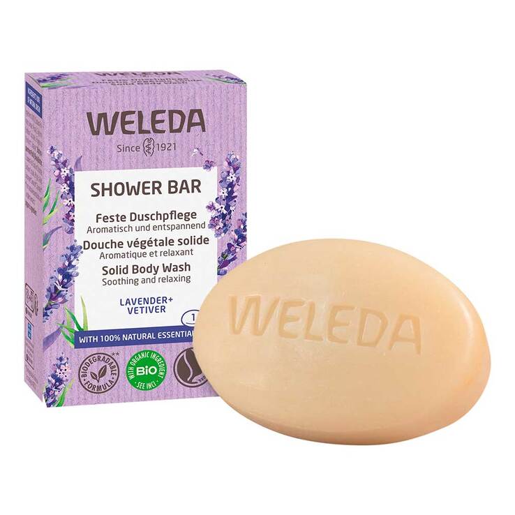 Weleda feste Duschpflege Lavender + Vetiver, 75 g