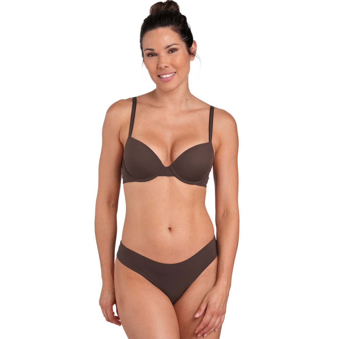 Gina Benotti Damen Bügel-BH im Basic-Look dunkelbraun