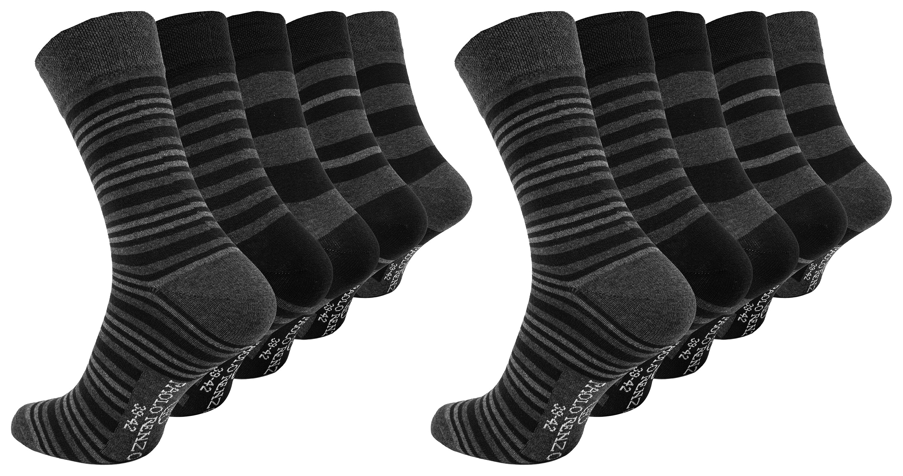Paolo Renzo® Business Socke gemustert 15 Paar - Größe 43/46