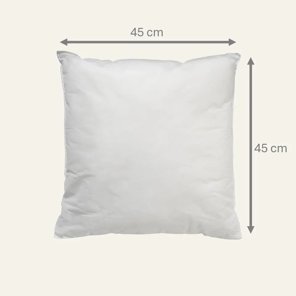 BINNENKUSSEN - kussenvulling 45x45 cm - 100% polyester vulling - 345 gram