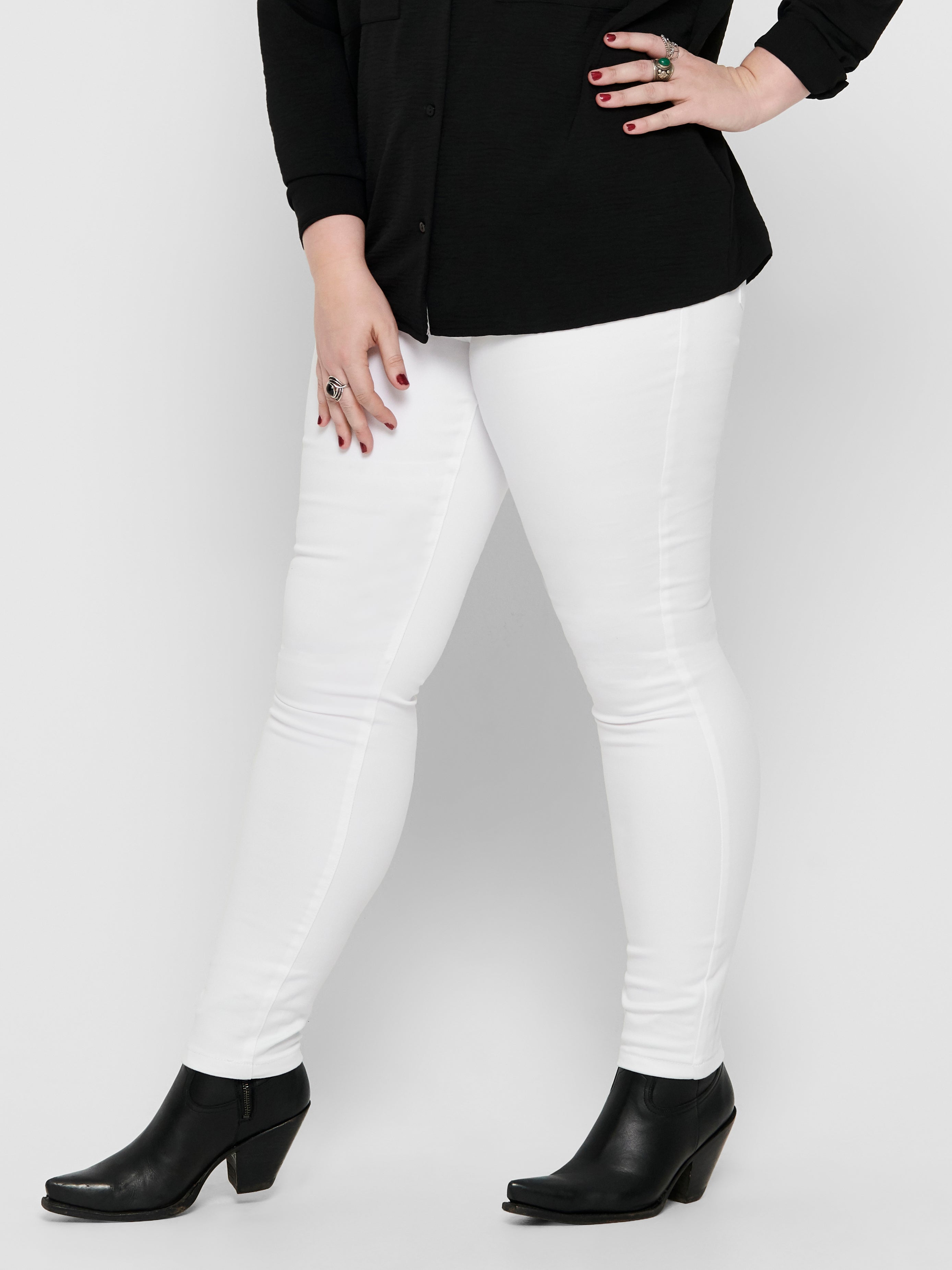 CARAUGUSTA Hohe Taille Skinny Fit Jeans White