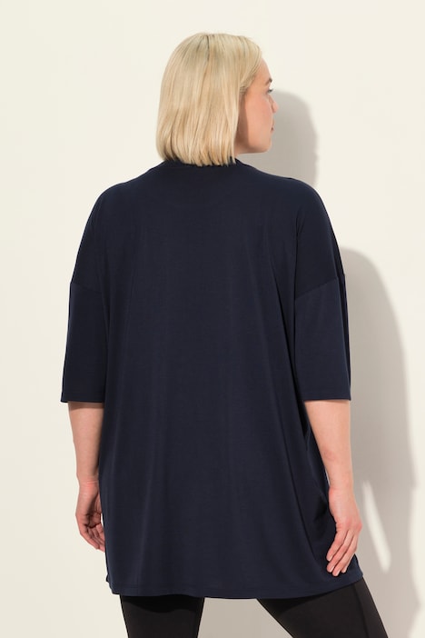 Longshirt, antibakteriell, Oversized, Rundhals, Halbarm