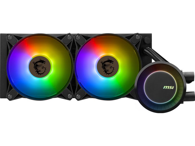 MSI Wasserkühlung MAG CORELIQUID E240 MSI MAG CORELIQUID E240 Computerkühlsystem Hauptplatine, Prozessor Flüssigkeitskühlung 12 cm Schwarz