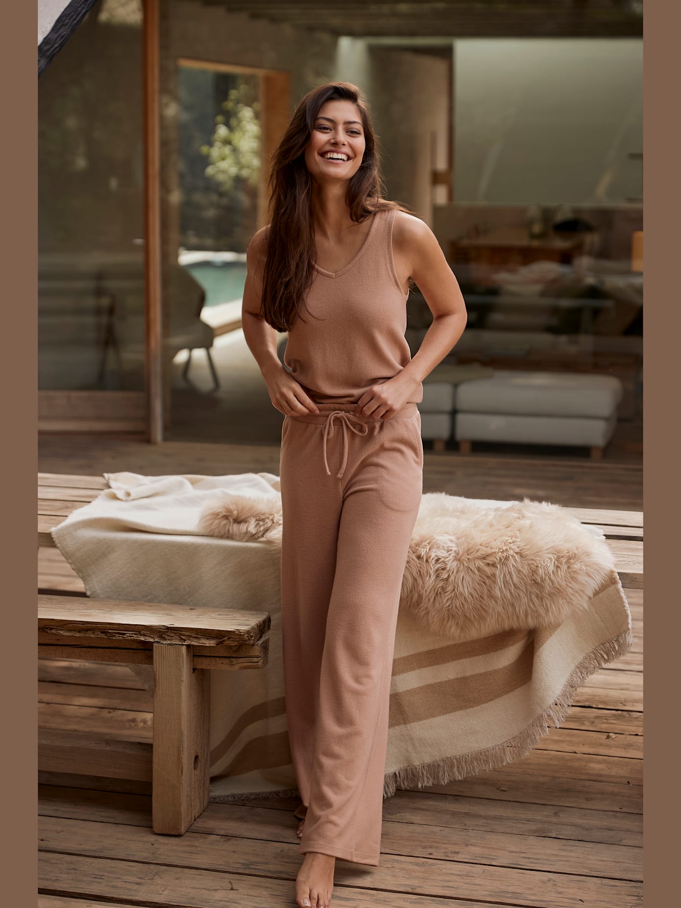 Débardeur en tricot débardeur uni avec larges bretelles