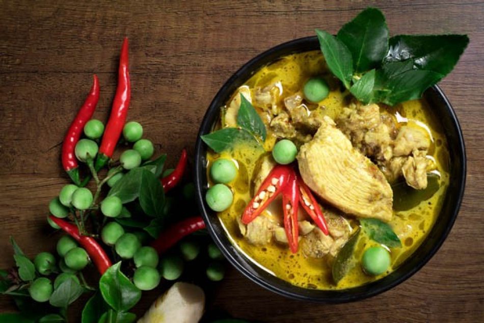 Thaise groene curry met kip
