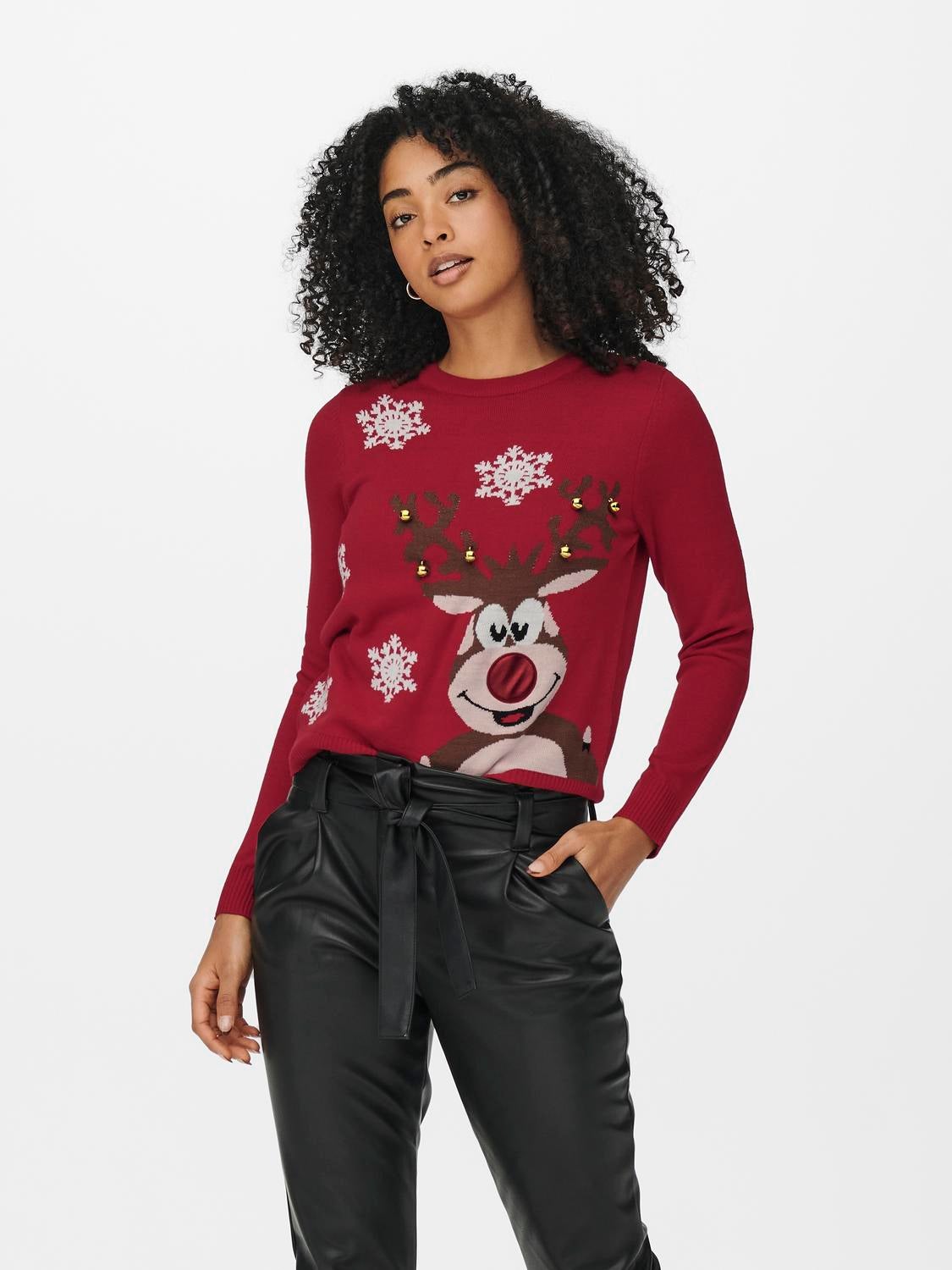ONLXMAS Strickpullover High Risk Red