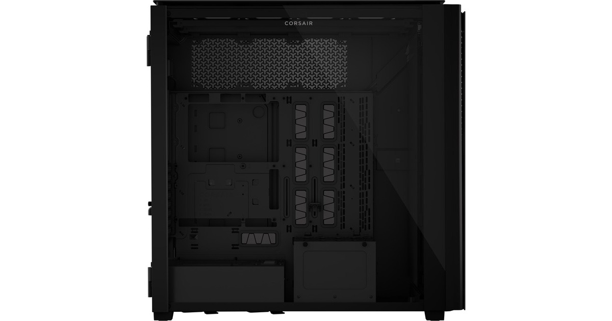 CorsairiCUE LINK 9000D RGB AIRFLOW big tower behuizing  (Zwart | 4x USB-A | 2x USB-C | Tempered Glass)
