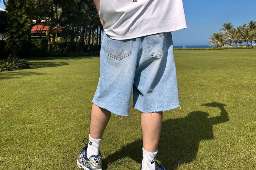 SeoulPop - T-shirt met korte mouwen en berenprint, losvallend model