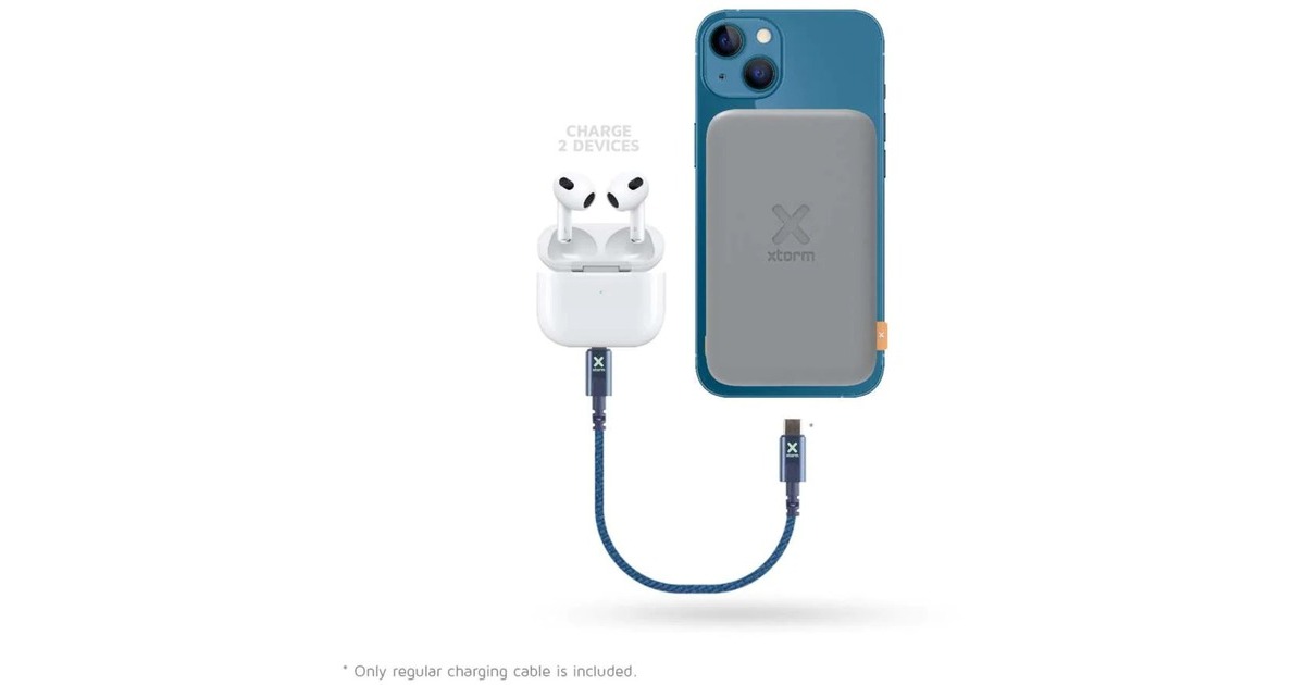XtormDraadloze magnetische Powerbank 7.5W - 10.000 mAh  (Grijs)