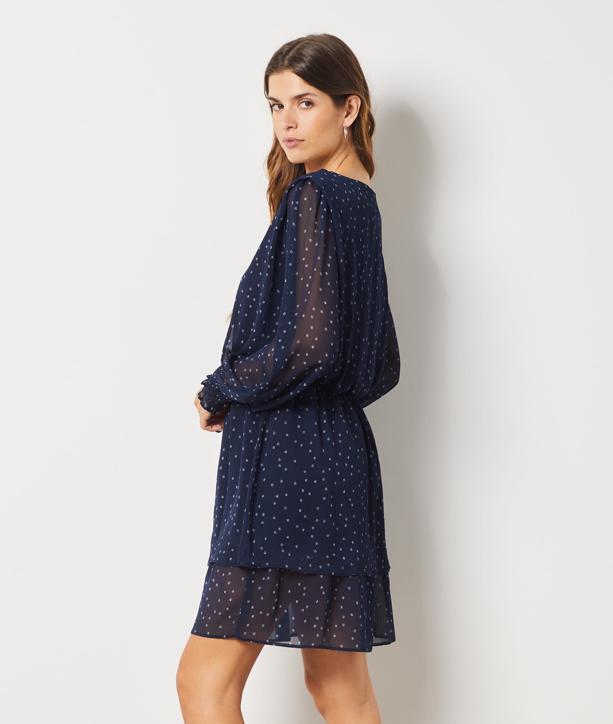 Robe courte à pois