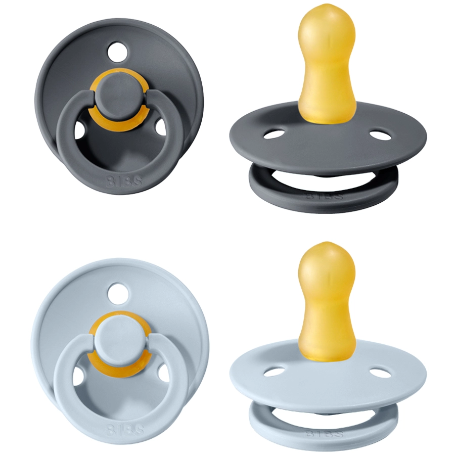 BIBS® Schnuller Colour Baby Blue  Iron 6-18 Monate, 4 Stk.