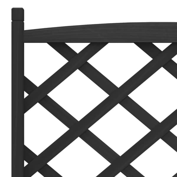 vidaXL Plantekasse med espalier svart heltre gran