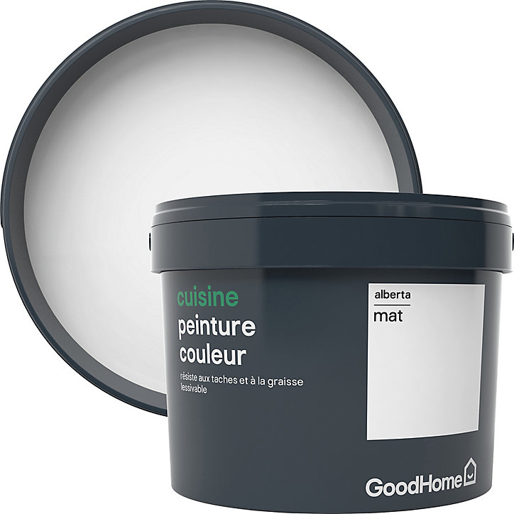 Peinture cuisine GoodHome blanc Alberta mat 2,5L