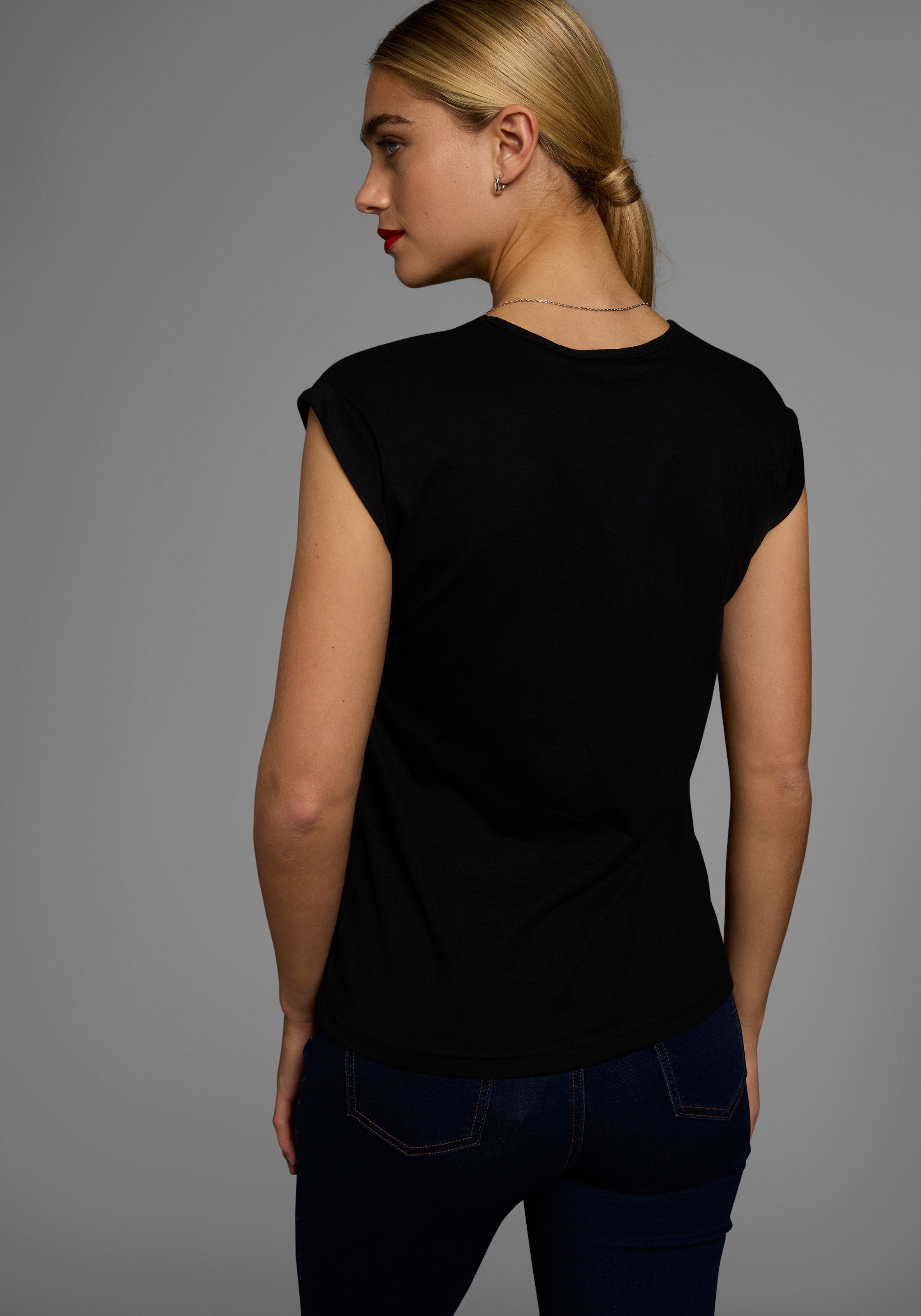 Boysen's T-Shirt , Kurzarm,  unifarben,  Rundhals,  für Freizeit und Alltag
