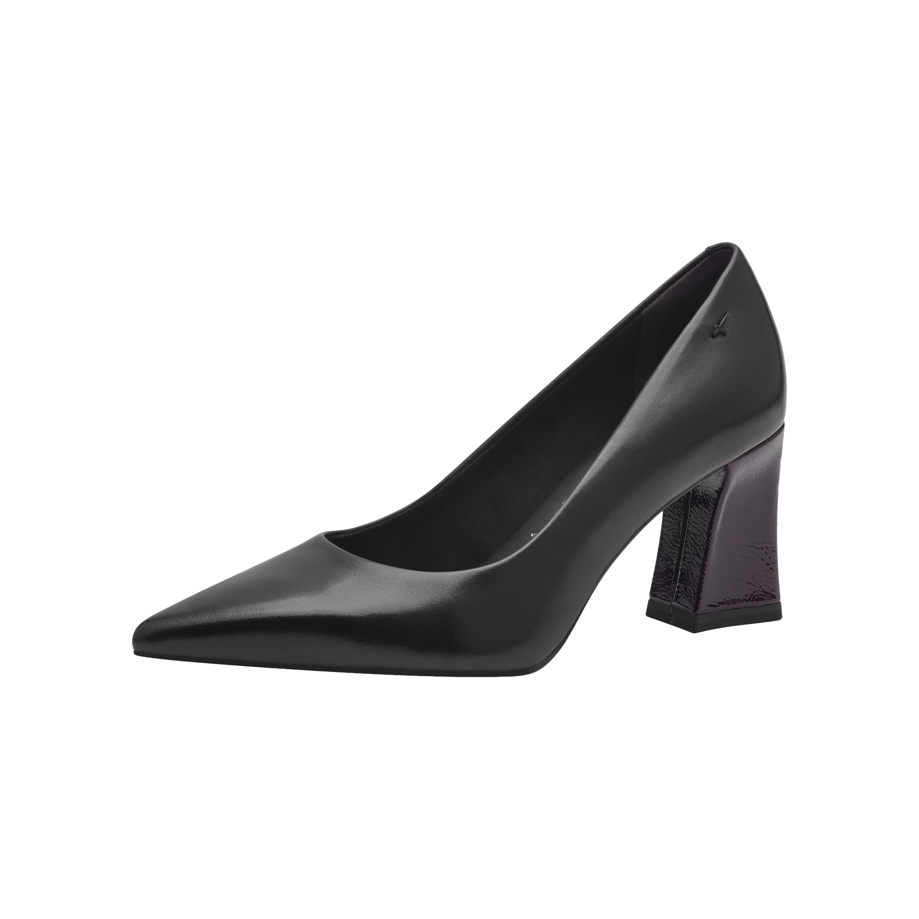Escarpin à talon cuir | Noir