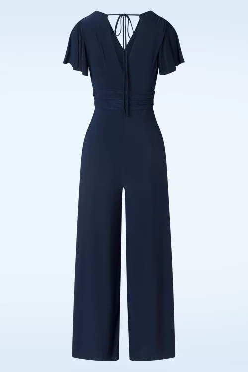 Vintage Chic for Topvintage Matilda jumpsuit in marineblauw