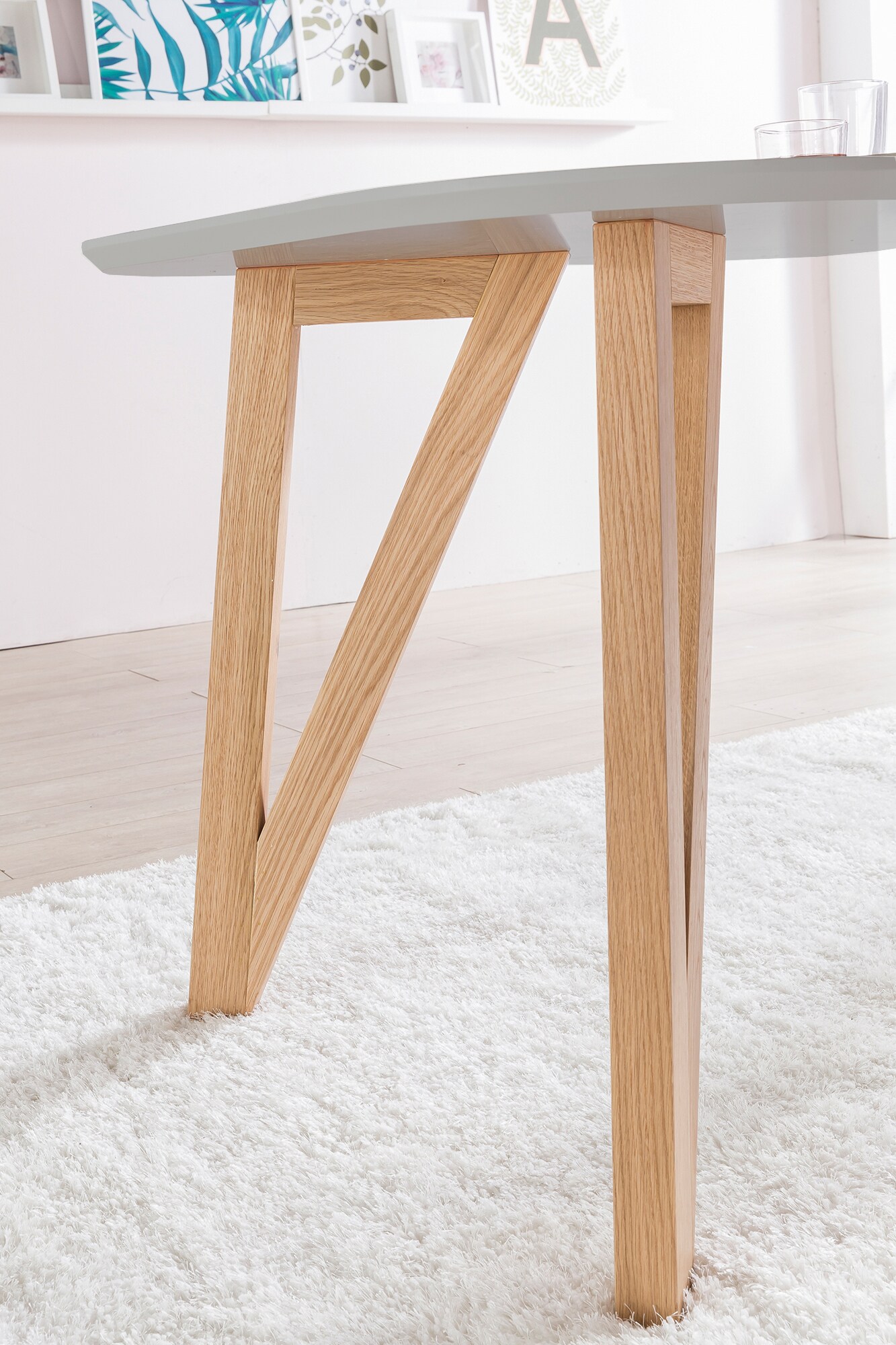 Esstisch 180x90x76 cm grau Eiche Esszimmertisch Küchentisch Tisch Holztisch