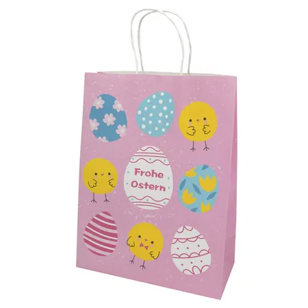 Idena Geschenktasche Motiv: Ei/Küken 25x12x33cm FSC-Mix