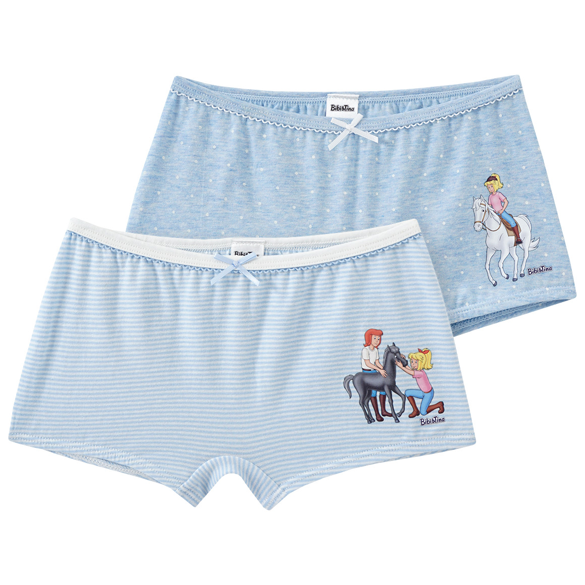 Topolino 2 Bibi & Tina Pantys mit Zierschleife dunkelrosa