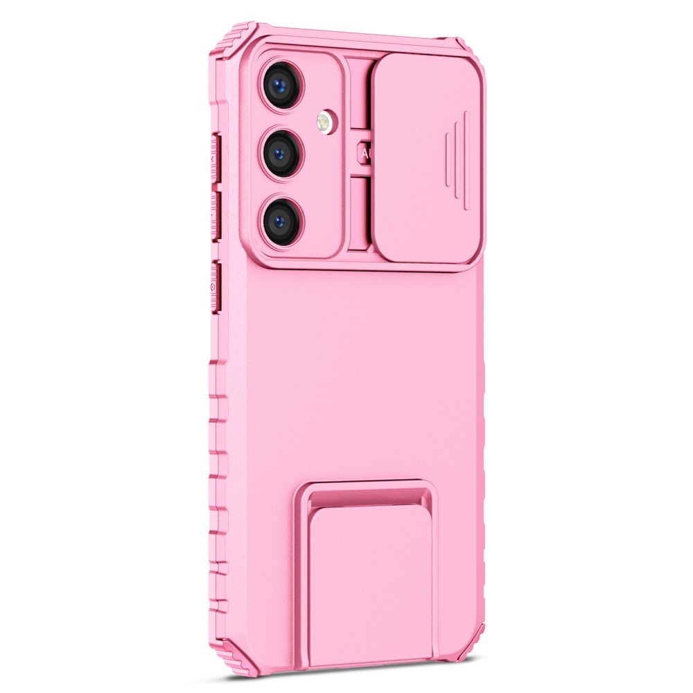 Samsung Galaxy S24 Hybrid Outdoor Hardcase Hülle mit Cam-Slider   Kickstand - Rosa (Matt)