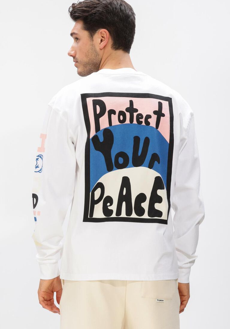 witte hopeium t-shirt prote t your peace tee l/s