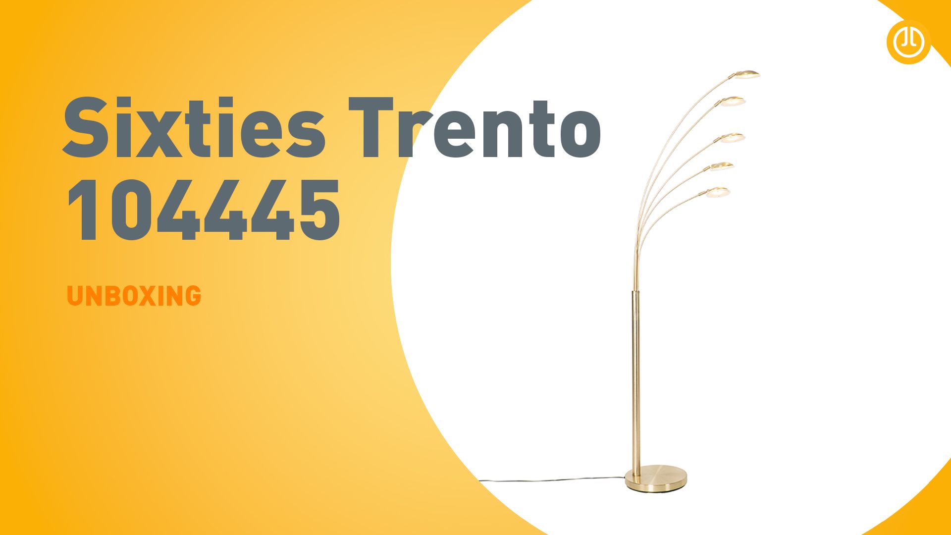 Design vloerlamp messing incl. LED 5-lichts - Sixties Trento