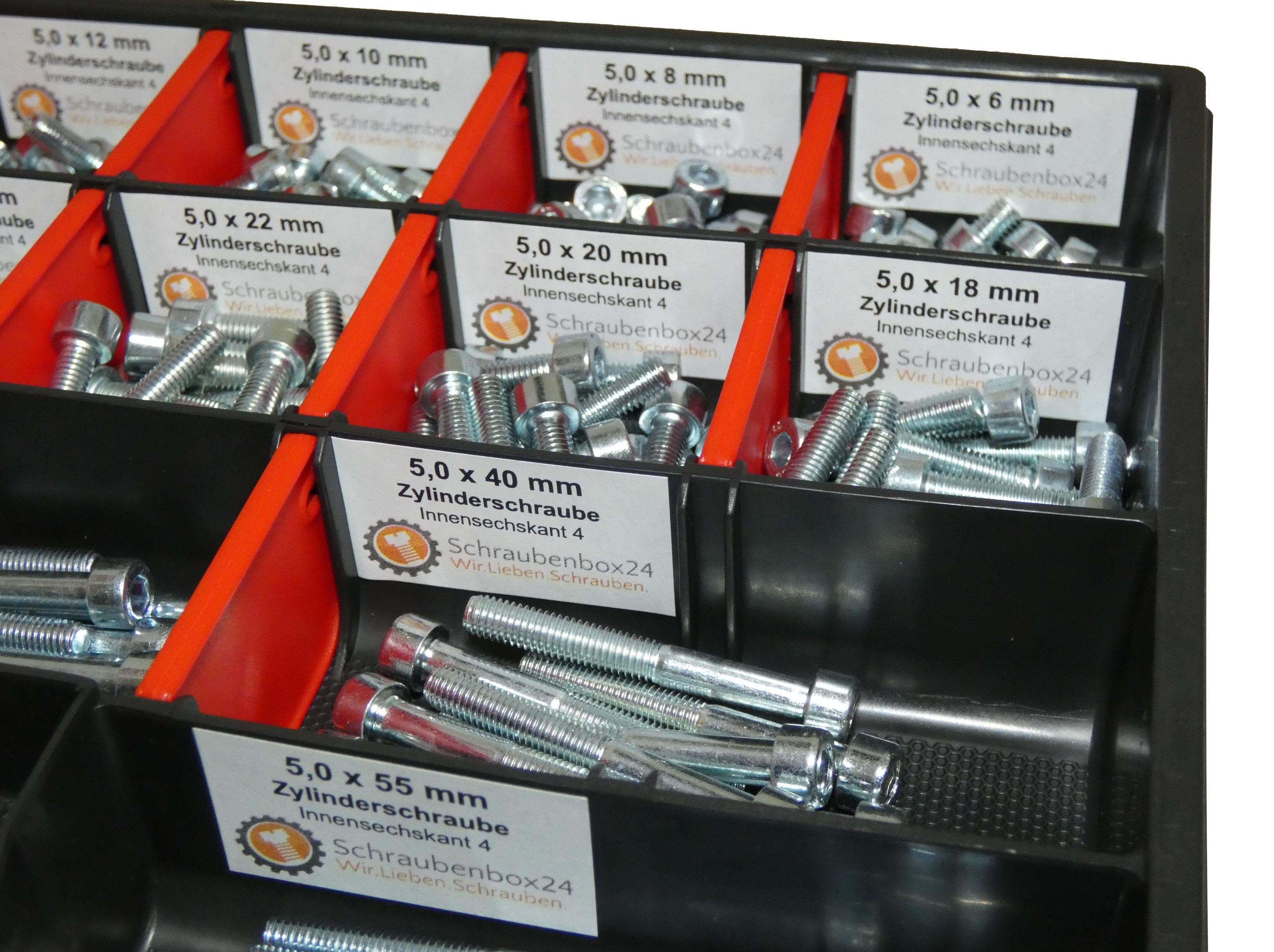 300 tlg Zylinderschrauben SortimentM5 // 6mm-60mm Schrauben Set Schraubenbox DIN 912/ISO4762 Bolzen Vollgewindeschrauben Maschinenschrauben Gewindeschrauben Zylinderkopfschrauben