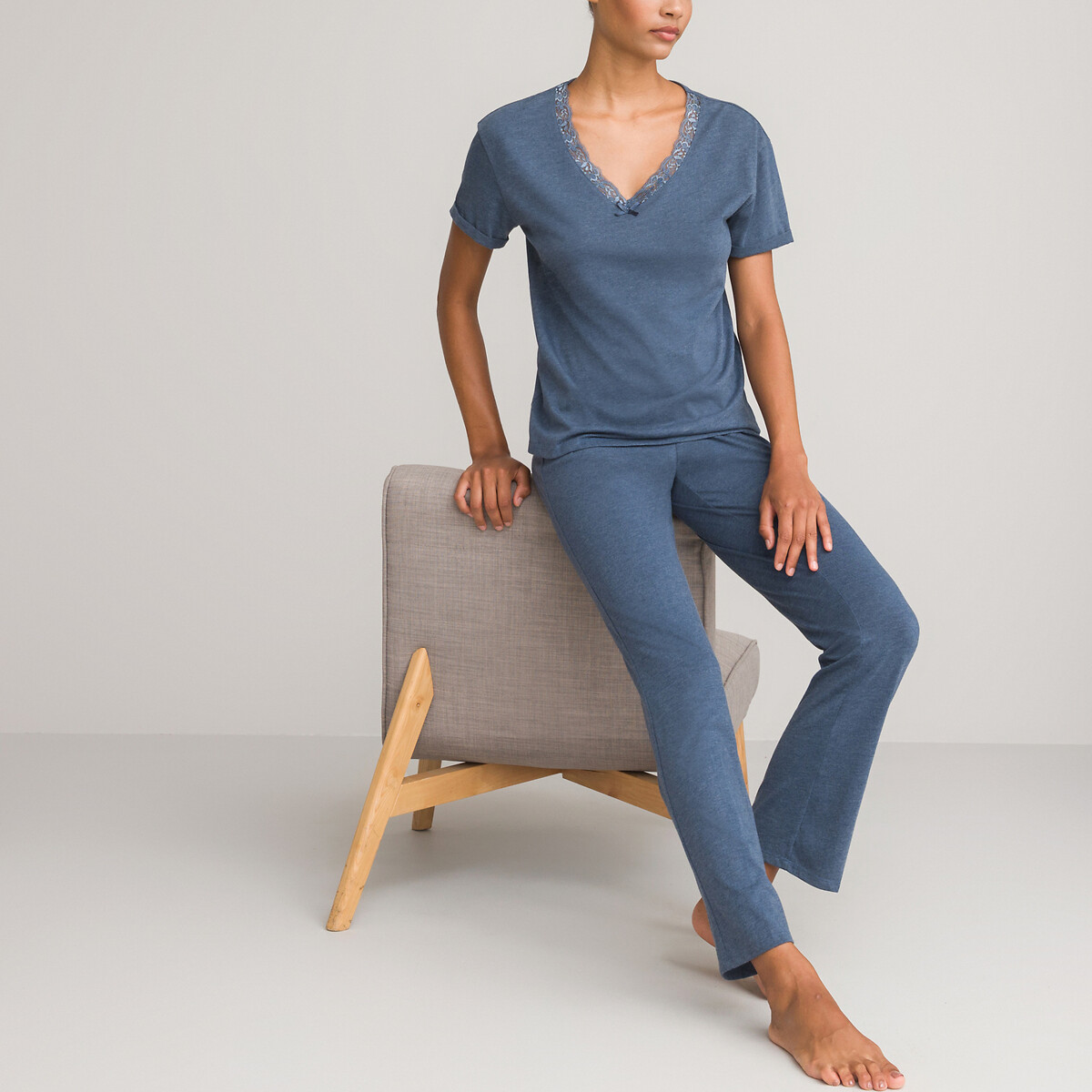 COLEÇÕES LA REDOUTE<br>Pijama em jersey de manga curta