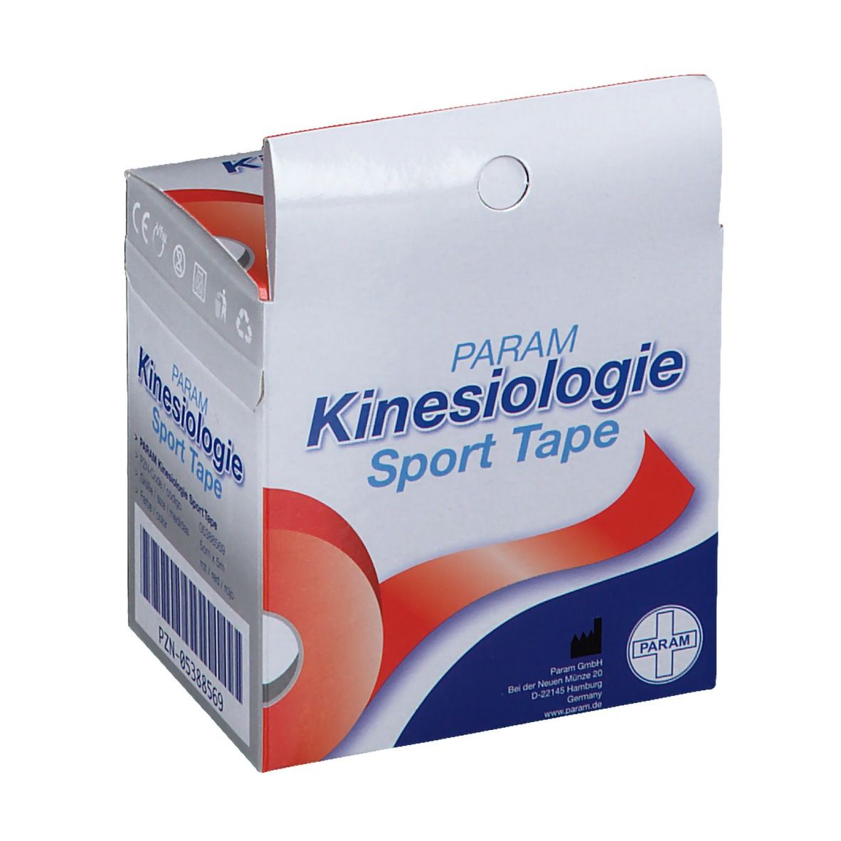 PARAM Kinesiologie Sport Tape 5 cm x 5 m rot