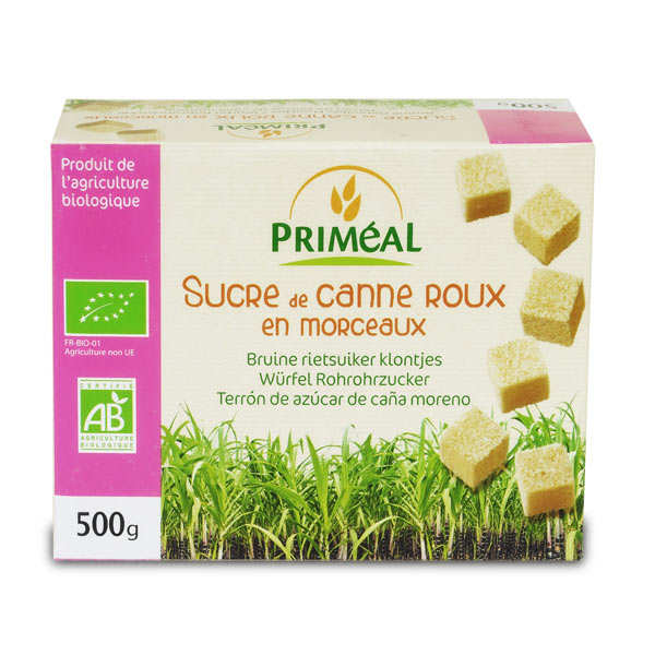Sucre de canne roux bio en morceaux