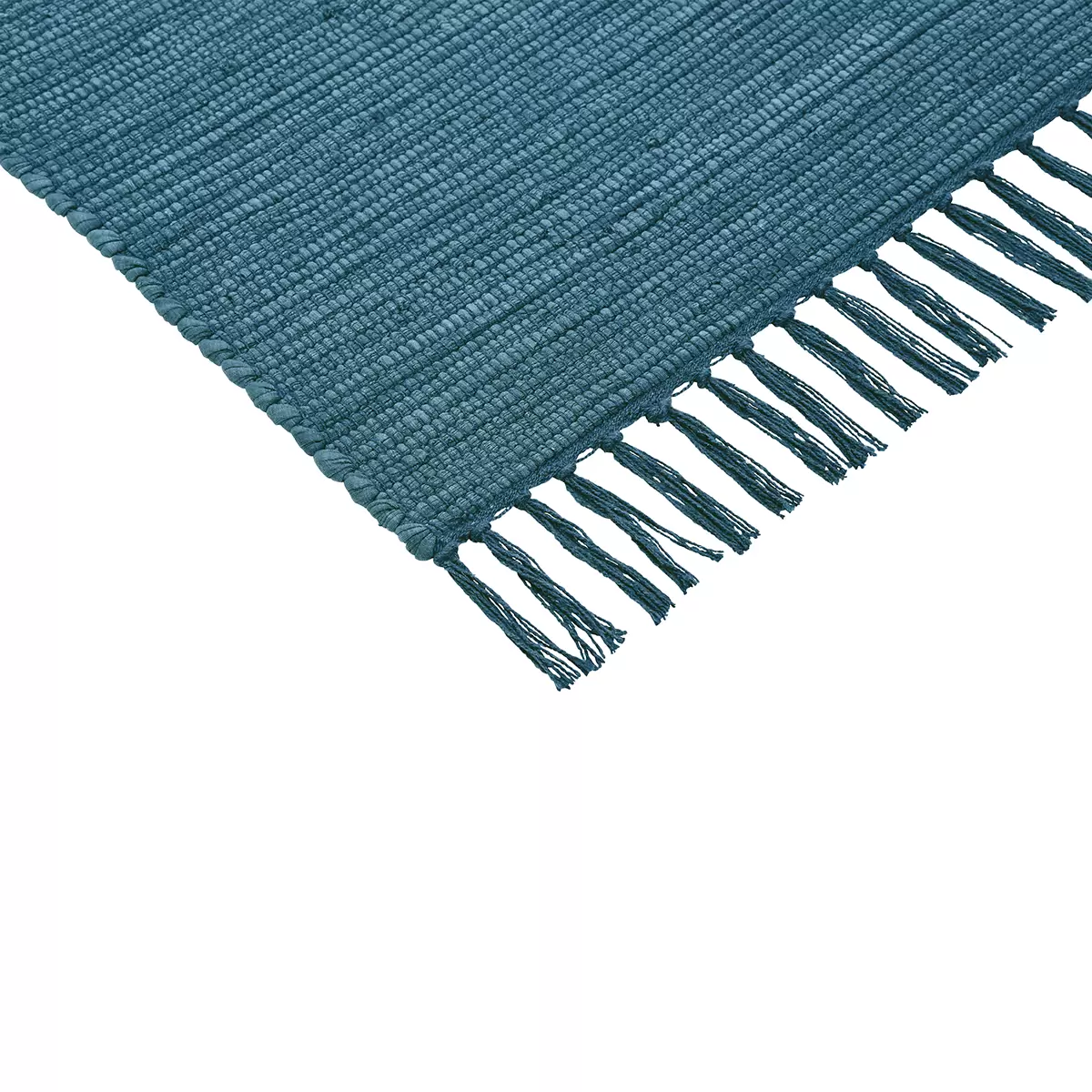 Handwebteppich Annika Blau