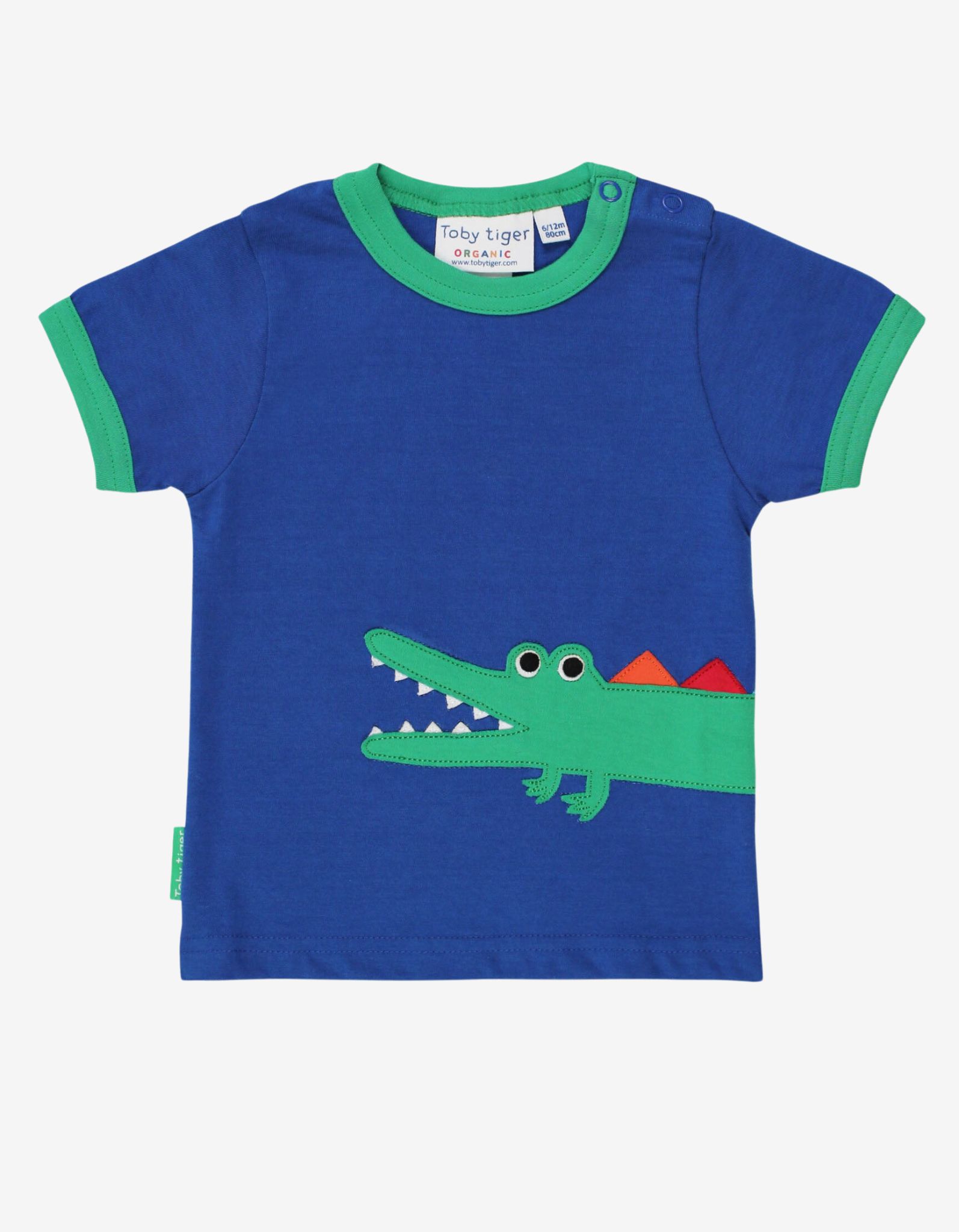 Toby Tiger T-Shirt mit Krokodil-Applikation