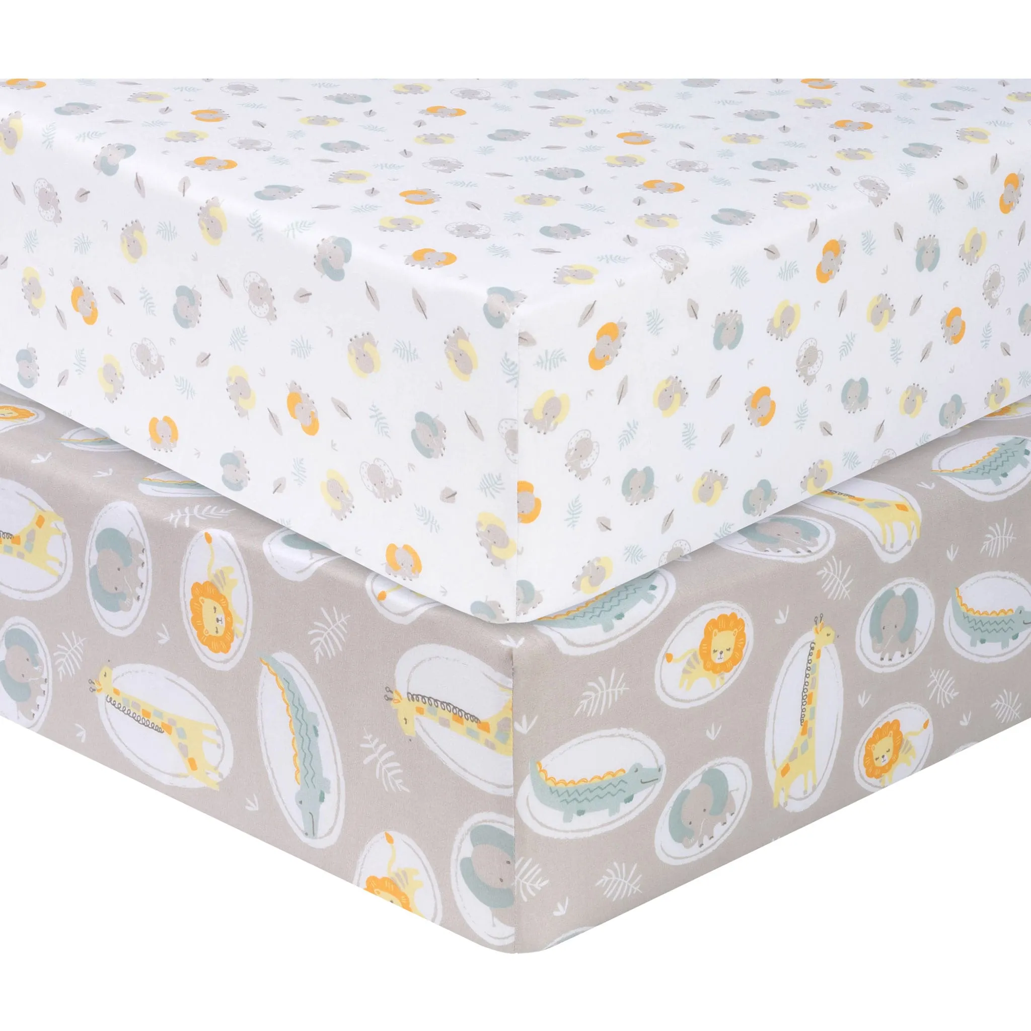 Trend Lab Drap Contour pour Lit de Bébé Paquet de 2 - Jungle