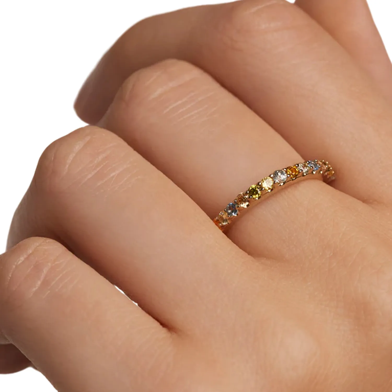 PDPAOLA Rainbow Ring 18 kt. Forgyldt Sølv AN01-C07