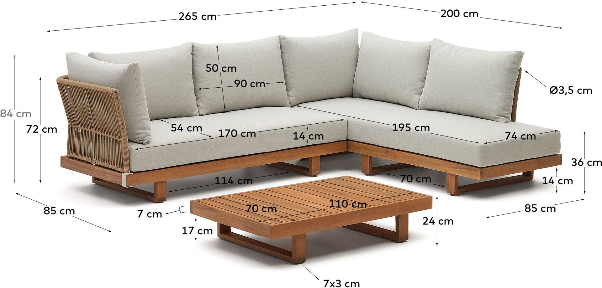 Kave Home   Raco Loungeset